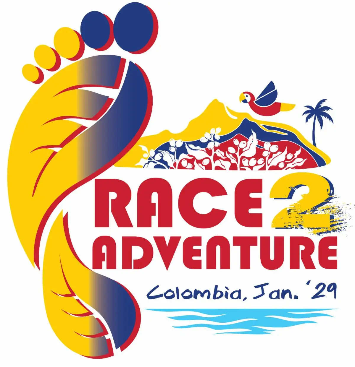 r2a Colombia 2029 logo